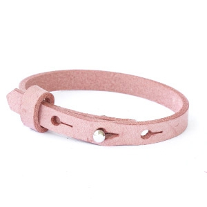 leren SOS armband all over pink