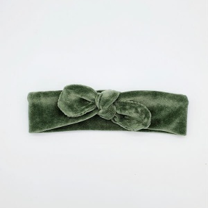 Wrap haarband velvet groen