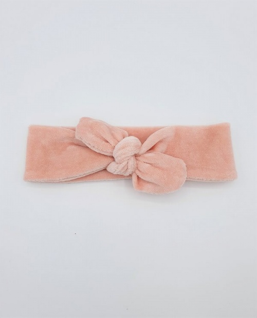 Wrap haarband velvet roze