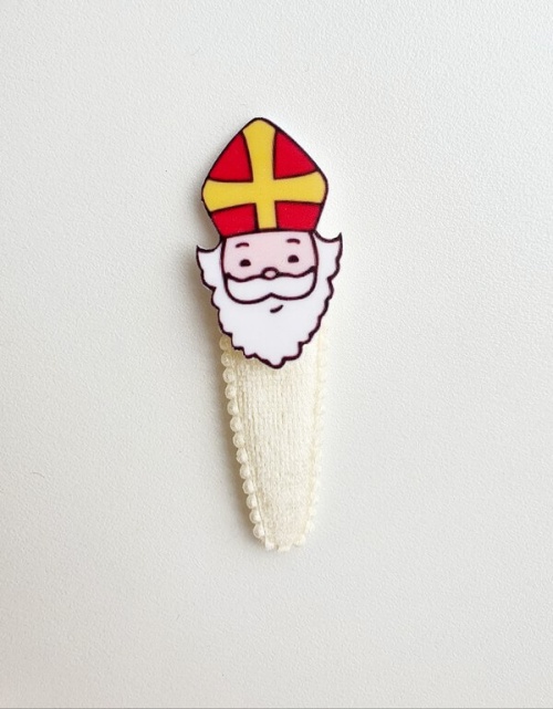 Klik klak haarspeldje met Sinterklaas